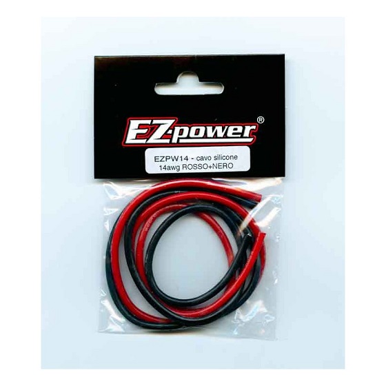 EZPW14 EZ Power Cavo Silicone 14 AWG Rosso-Nero (1 Metro)