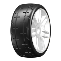 GTH01-S1 GRP Tyres 1:8 GT - T01 REVO - R1 Rain - Mounted on New Spoked White Wheel - 1 Pair