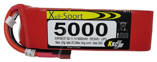 SAF08137 LIPO XELL-SPORT 11,1V 5000MAH 3S 30C