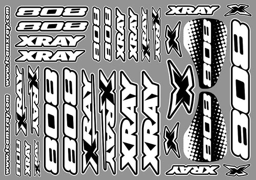 XRA397355 Xray Adesivi x Carrozzeria XB808 Bianchi
