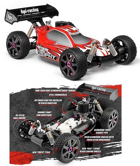 AUTOMODELLI RC > Auto 1:8 > HP10508 HPI Racing Automodello Off Road  Ligthning Trophy Buggy 3.5cc RTR