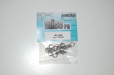 BLI008 BlissRC - Clips Carrozzeria 1/8 Silver (Pz.10)