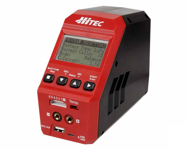 114131 Hitec Caricabatterie Multi Charger X1 Red 60w 12-240v