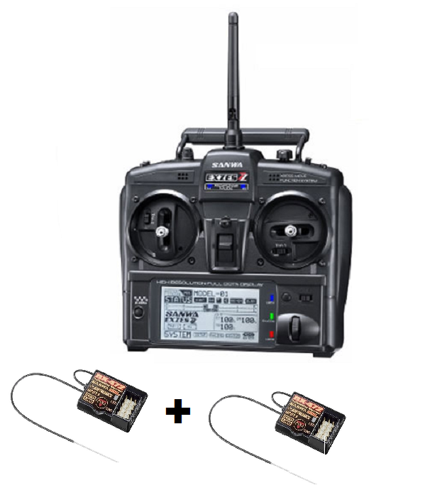 Radio Radiocomando Sanwa MX-6 con Ricevente RX-391W 2.4ghz 3 canali FSSH 